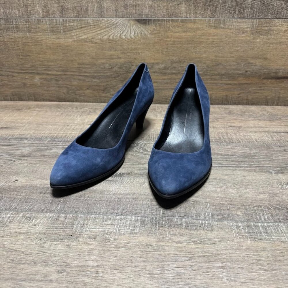 Ecco Shape 45 Blue Iris Suede Heels Women's Size EU 40